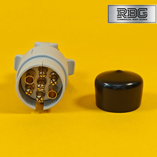 Plastic Plug + Cover SET 7 Pin 12S Type for Towing Trailer Caravan Horsebox PVC