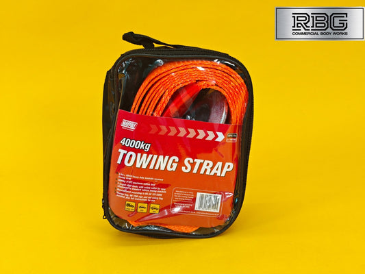 Recovery Towing Strap 4T Heavy Duty 2 Forged Steel Hooks Pull Rope 3.5m x 50mm