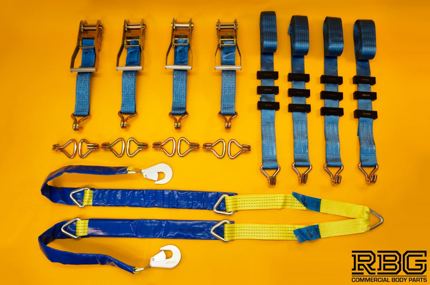 Recovery Strap SET 5Ton Over Wheel 4m x 50mm + Winching Assistance Strap 1.5m