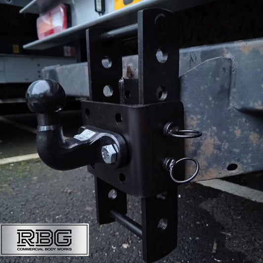 Adjustable Tow Hitch Drop Plate set & 50mm Tow Ball Maypole Trucks Tractors 4x4