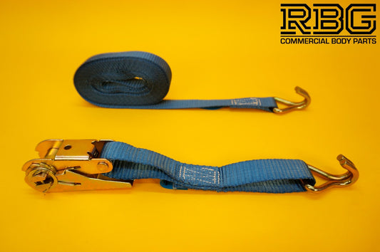 Ratchet Strap Tie Down 1500kg High-Vis Blue 5m 25mm Lashing Cargo Recovery