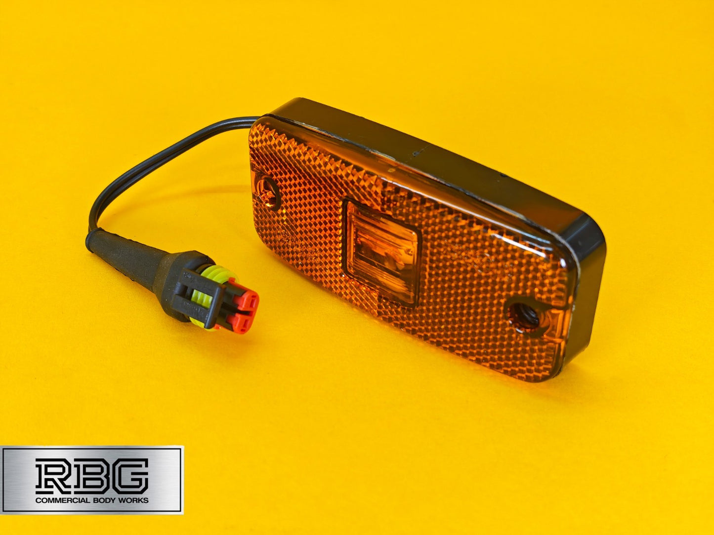LED Side Marker Light + SuperSeal Plug 10-30V Amber Reflector Lamp for Trailer