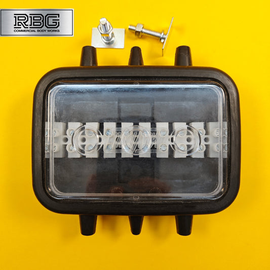 10 Way Junction Box Rubber Waterproof Block for Towing Trailer Caravan 12V & 24V