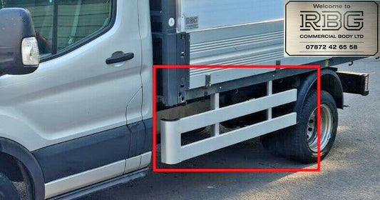 Ford Transit single cab crash rails. Side guards with corner pillars.