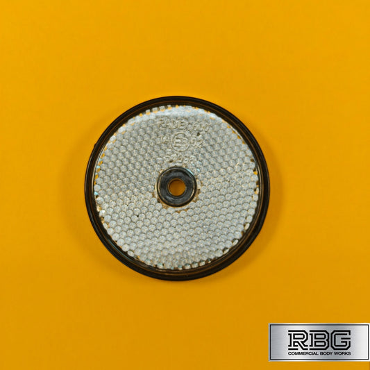 Clear Round Reflector Radex White 60mm for Trailer Caravan Horsebox Lighting UK