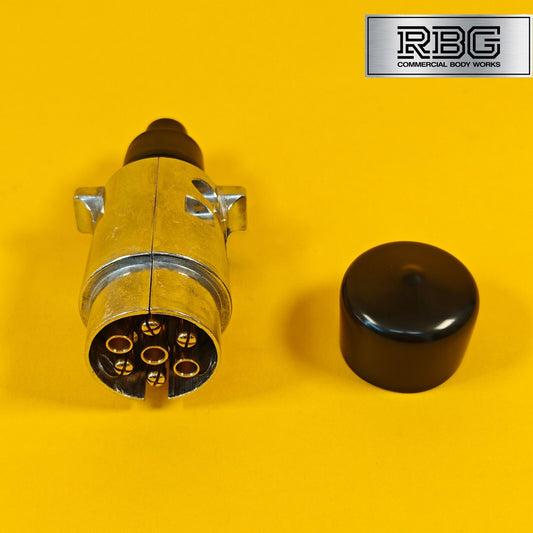 Aluminium Plug + Cover SET 7 Pin 12N Type for Towing Trailer Caravan Towbar PVC