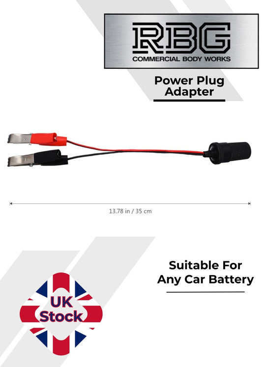 Car Battery to Power Plug Adapter Cable Folder, Auto Battery Alligator Clip