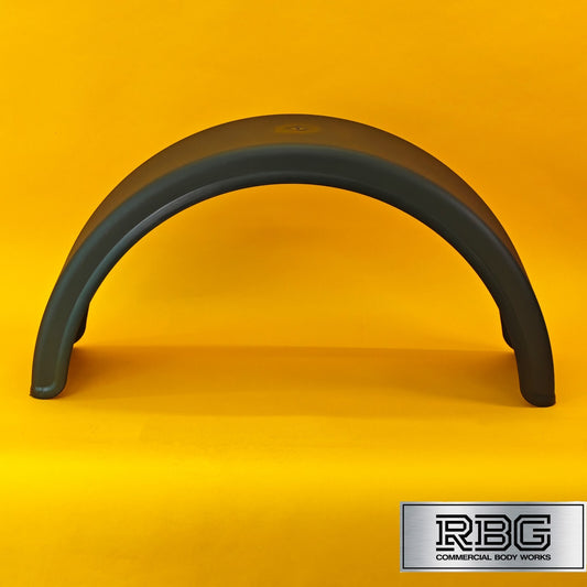 Single Wheel Mudguard Round Plastic 840x270mm Black Mud Flap Domar Truck Italy