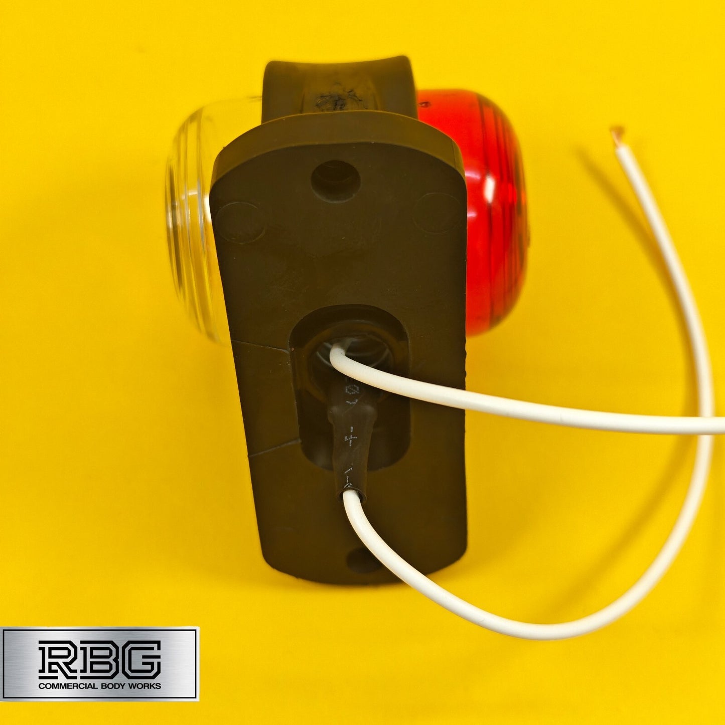 Outline Marker Lamp Red & White Rubber WAS Lighting For Trailer Caravan 12/24V