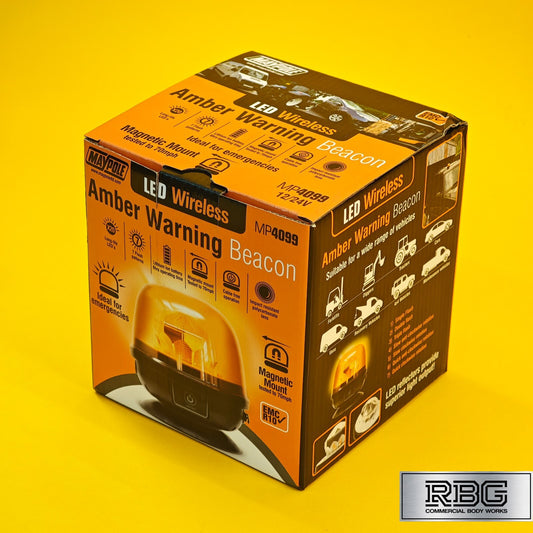 Wireless Warning Beacon Light Amber Rechargeable 12/24V LED Flashing IP67 UK