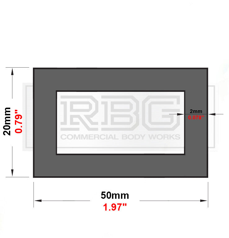 ALUMINIUM RECTANGULAR & SQUARE BOX SECTION Various Sizes Metric Free UK Delivery