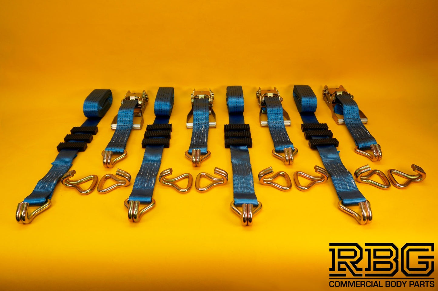 Tie Down Ratchet Strap Recovery 5Ton Over Wheel High-Visibility Blue SET 4Pcs