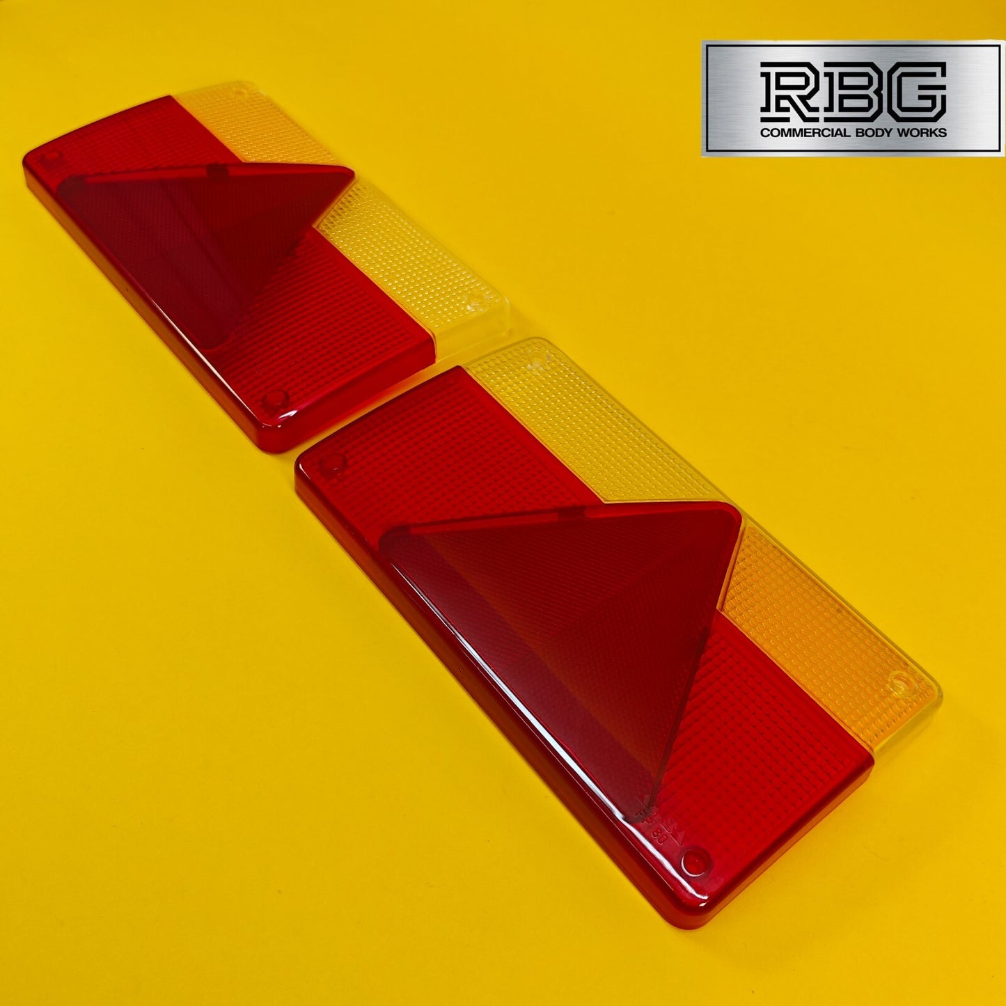 Replacement Lens Rear Light PAIR for AJBA FP80 with Orange Reflector Trailer