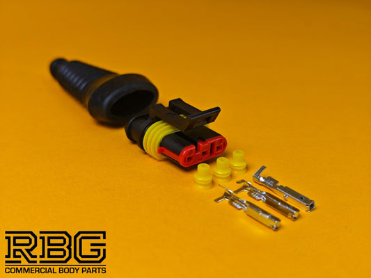SuperSeal Connector Kit 3 Way Male With Protective Boot AMP Wiring Waterproof