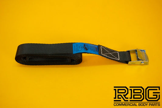 Cam Buckle Lashing Strap 250kg Tie Down 2.5m Black Trailer Box Safety Roof Rack