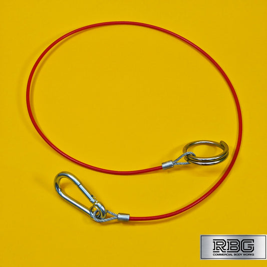 Breakaway Cable Red PVC 1m x 3mm for Trailer Caravan Safety Brake Cable UK