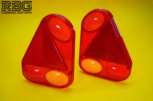 Replacement Light Lens PAIR LEFT & RIGHT for Radex 2900 Rear Combination Lamp