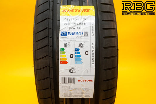 Kustone Tyre 225/40ZR18 92W XL Passion P9 225 40 18 High Performance BRAND NEW