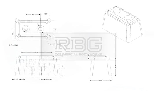 1X Rubber Buffer 120mm HEAVY DUTY Truck Trailer Boat Horsebox Tailboard Bumper