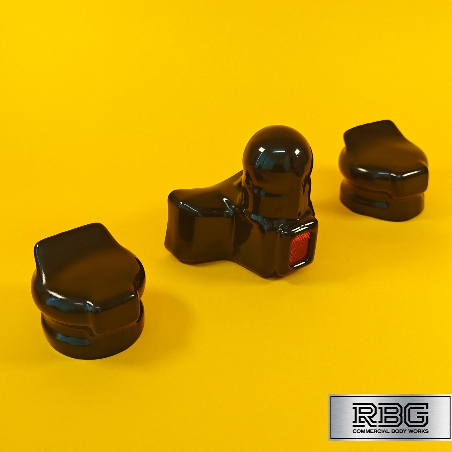 Tow Ball & 2x Socket Cover SET PVC + Reflector for 50mm Tow Ball 7/13 Pin Socket