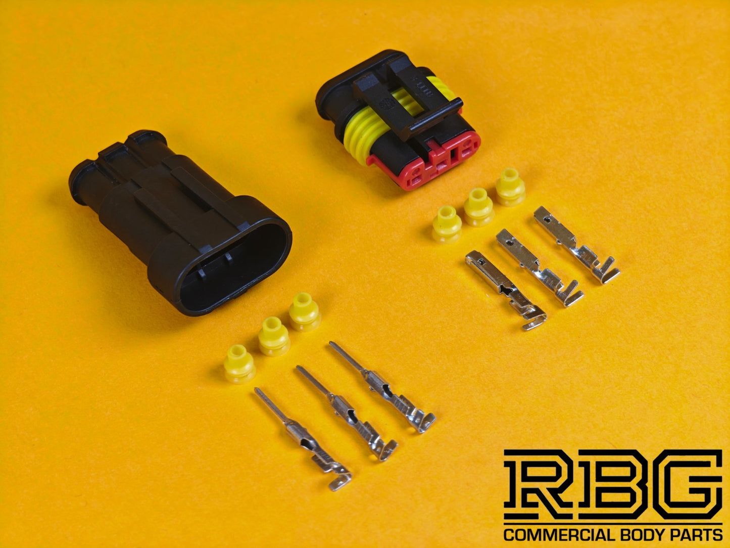 SuperSeal Connector Pair Assembly AMP 3 Way Female/Male Wiring Waterproof IP67
