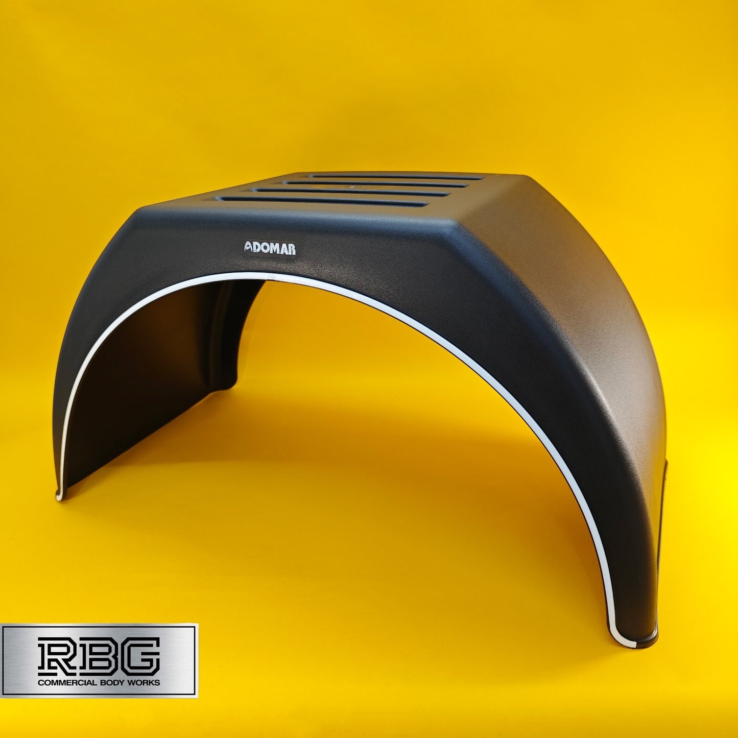 Twin Wheel Mudguard Flat Top Plastic 920X450mm Black Mud Flap Domar Truck UK