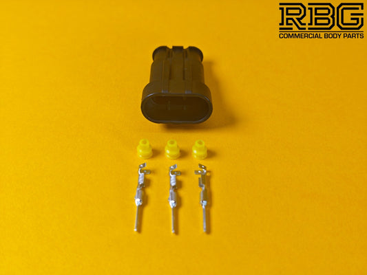 SuperSeal Plug Assembly 3 Way Female AMP Electrical Wiring Waterproof IP67 TE