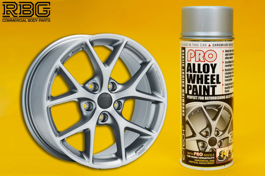 PRO Alloy Wheel Paint CHROMIUM BRIGHT SILVER Refurbish & Refresh Spray E-TECH
