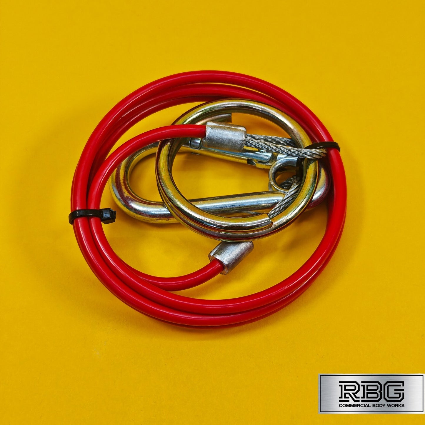 Breakaway Cable Red PVC 1m x 3mm for Trailer Caravan Safety Brake Cable UK