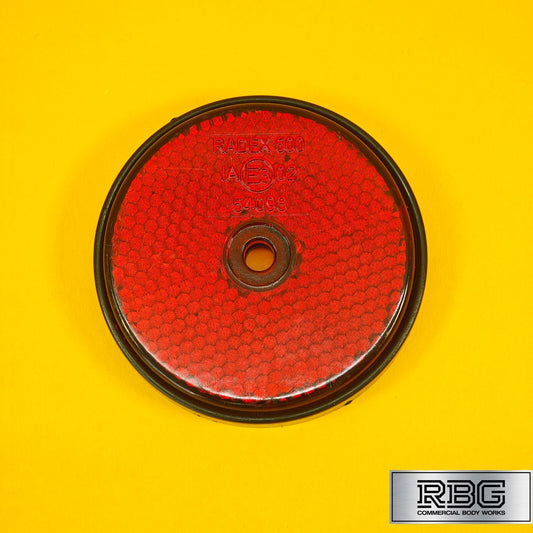 Round Red Reflector Radex 60mm Rear Lighting for Trailer Caravan Horsebox UK