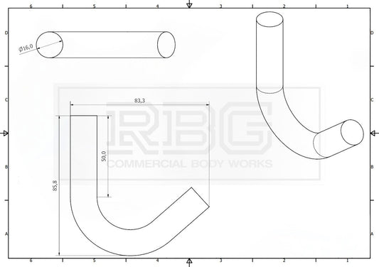 Weld On Rope Hook Heavy Duty Ø16mm Self Colour Steel Trailers Trucks Tippers 1Pc