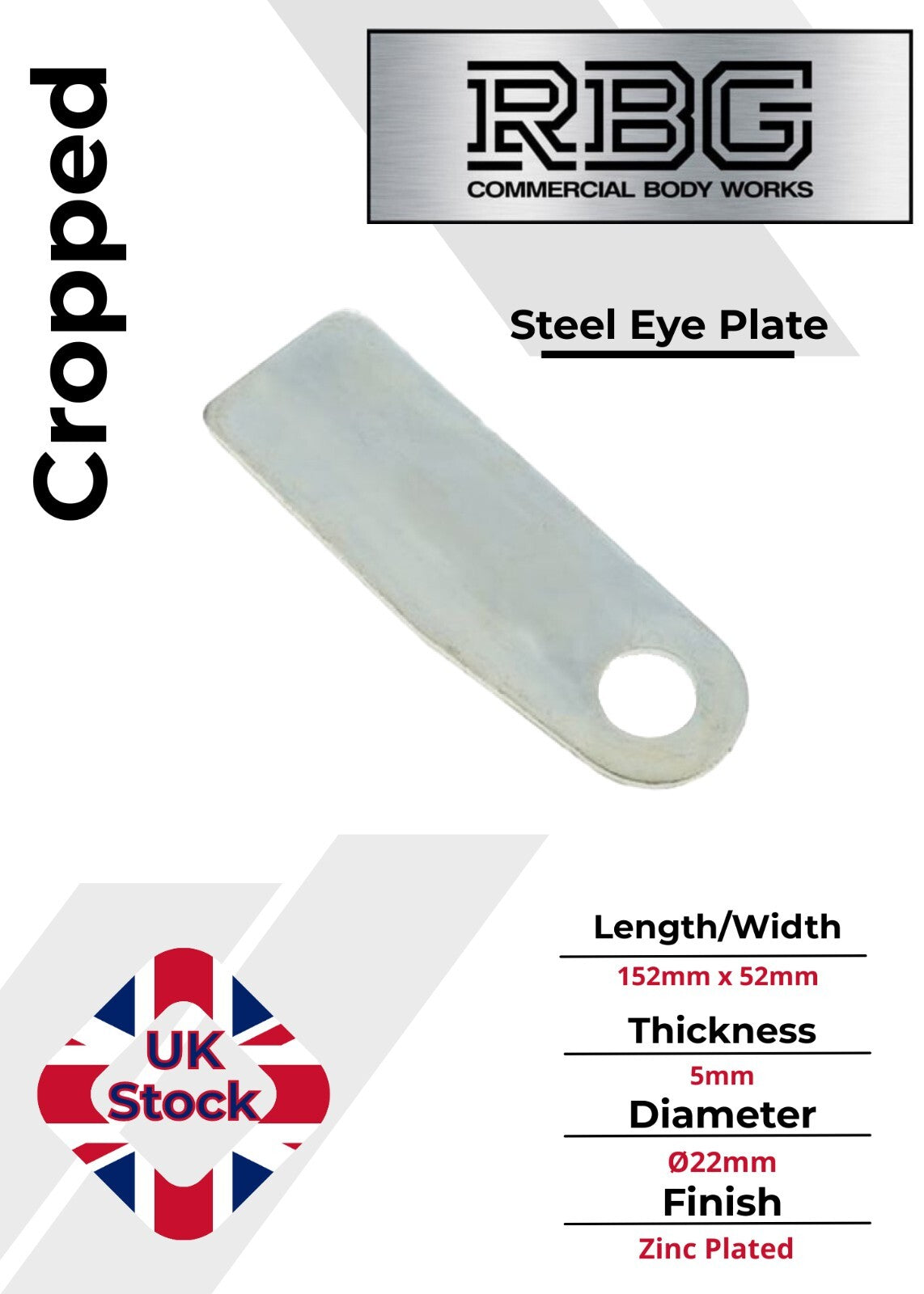 2x Tail Gate Fixing Eye Plates Zinc Plated Weld On For Antiluce Drop Pins Truck