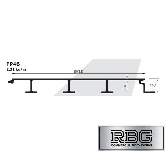 Aluminium Floor Plank 2100mm Deck for Trailer Truck Horsebox Planking Board F46