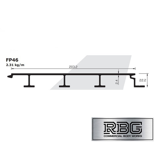 Aluminium Floor Plank 1850mm Deck for Trailer Truck Horsebox Planking Board FP46