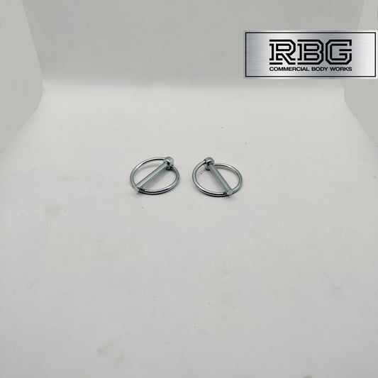2x Lynch Pins Ø6 x 45mm Zinc Plated Steel Linch Pins Trailer, Tractor, Truck