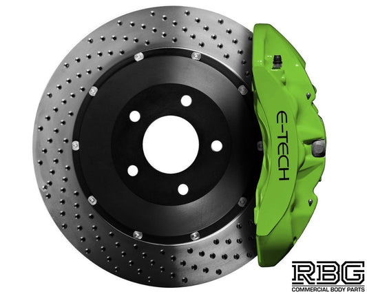 Brake Caliper Paint Kit LIME GREEN Paint + Cleaner + Brush E-TECH For Vehicle