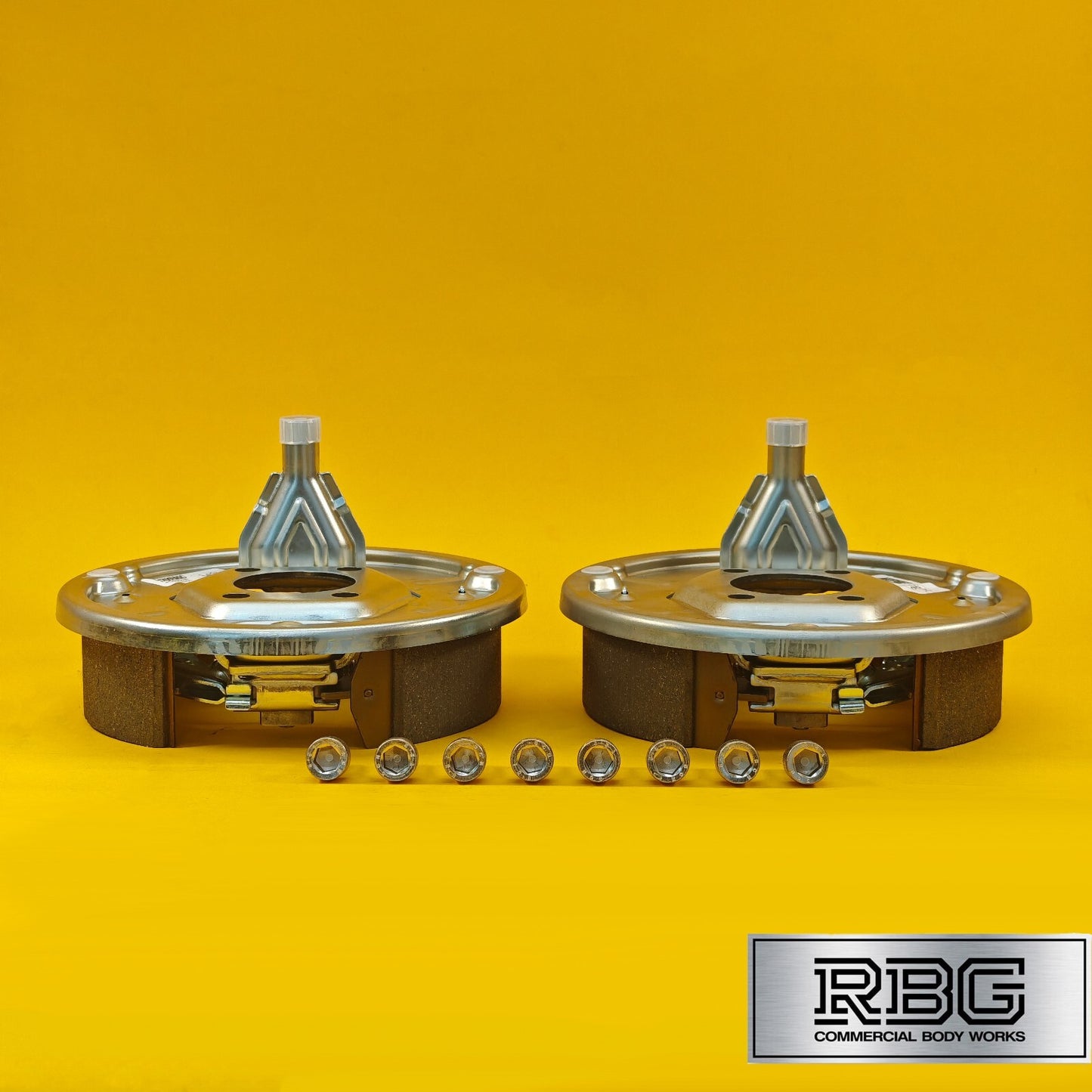 200x50mm Back Plates for Brake Drums Bolt On PAIR Knott Ifor Williams Trailers