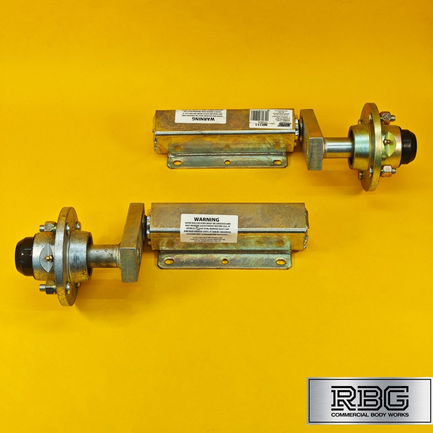 Suspension Unit & Hub 500kg PAIR Zinc Plated With 4 Studs On 4" PCD for Trailers