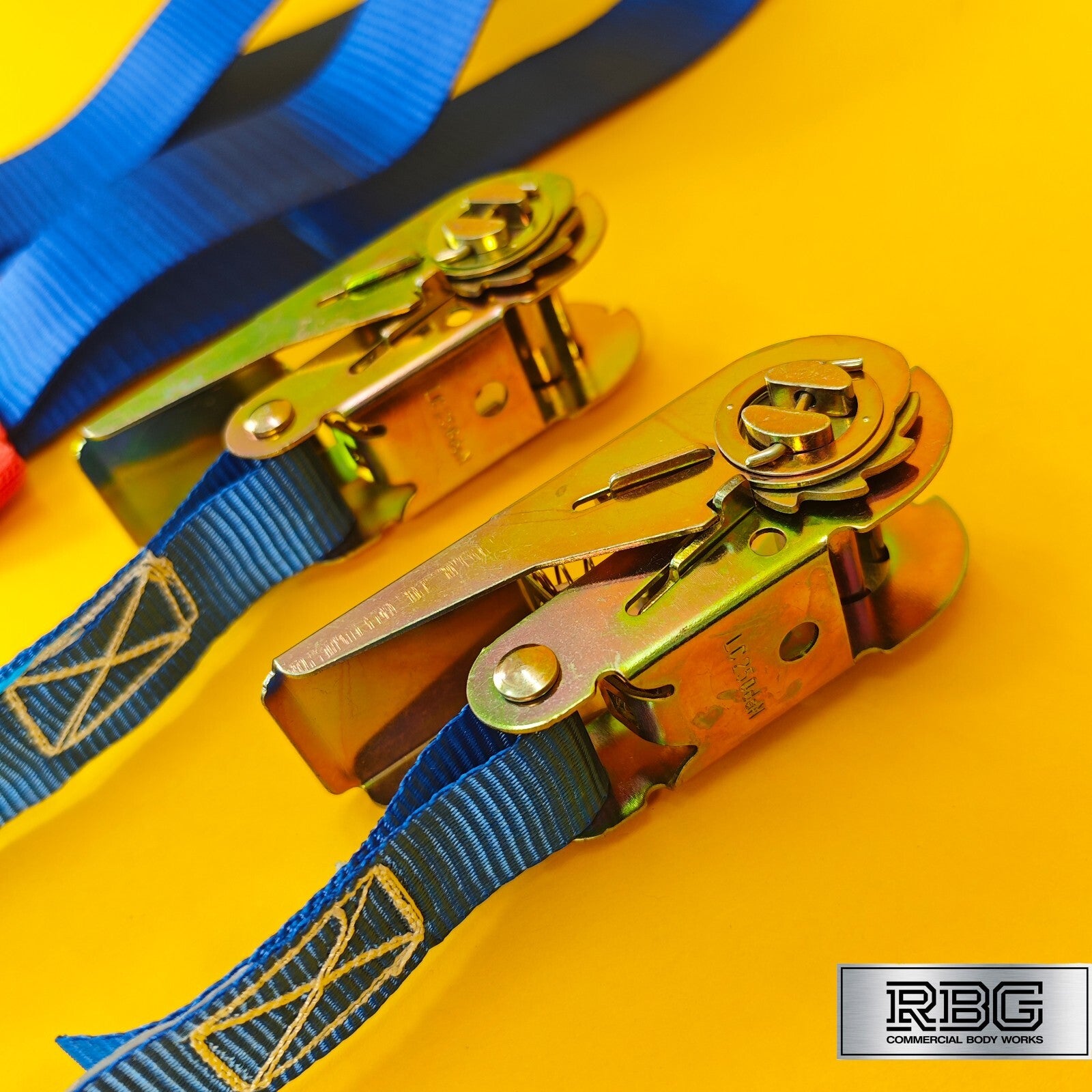 Strap Kit Motorcycle Ratchet Tie Down 25mm 2.1m Blue Trailer Handlebar Lashing