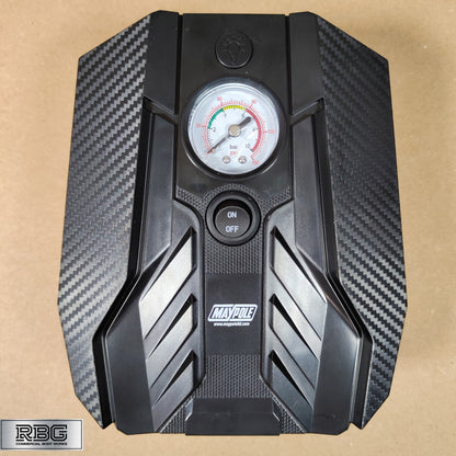 Car Tyre Air Compressor Analogue Pump Maypole Compact Cord 12V Tyre Inflator LED