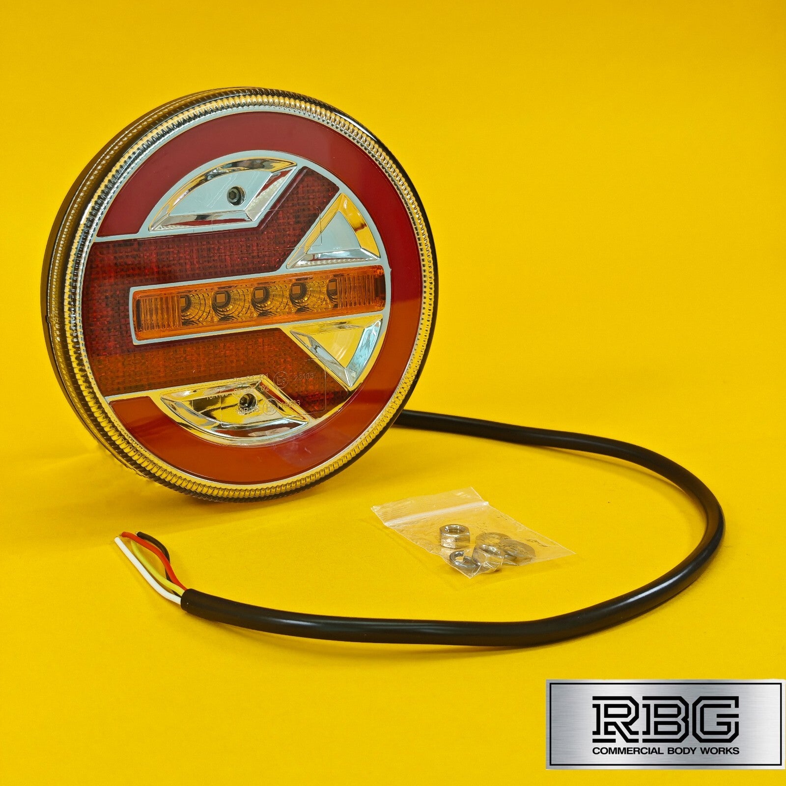 LED Combination Burger Light Round GLO 10/30V Trailer Caravan Truck Tail Light