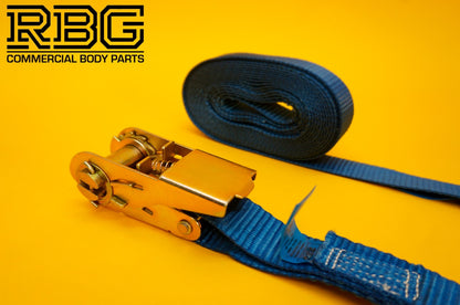 Ratchet Strap Tie Down 1500kg High-Vis Blue 5m 25mm Lashing Cargo Recovery