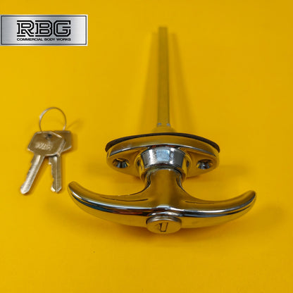 Chrome Locking T Handle T Shape Handle Trailer Doors Horsebox Caravan Camper