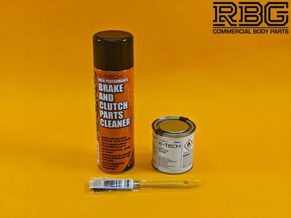 Brake Caliper Paint Kit MATT RED Paint + Cleaner + Brush E-TECH For Car Vehicle