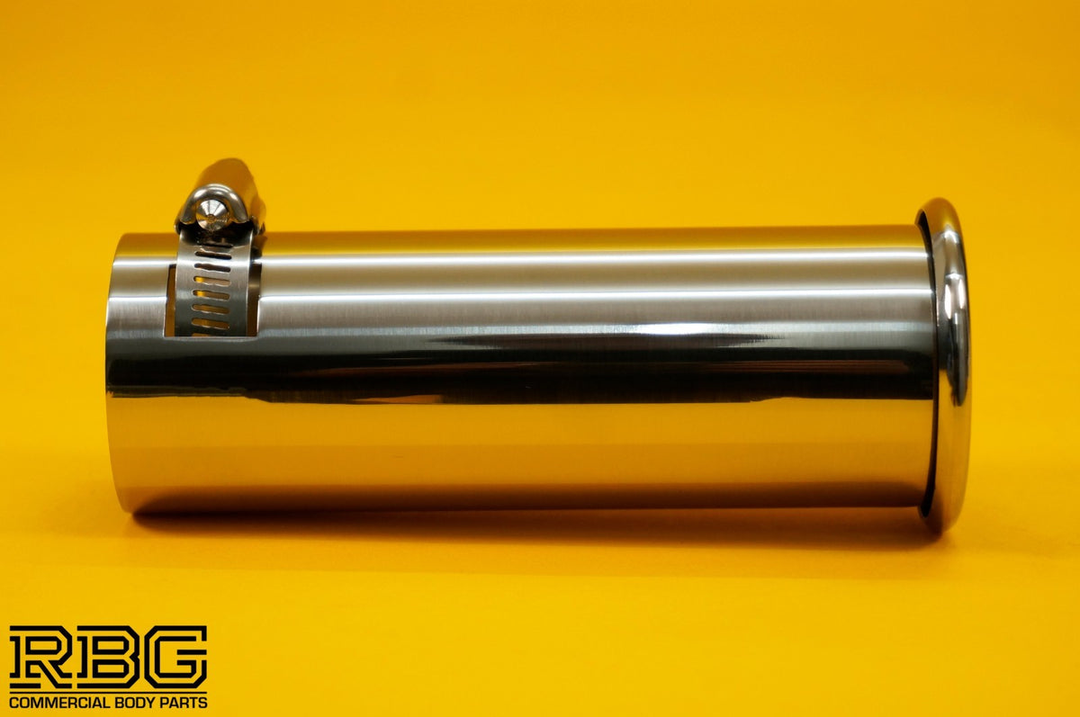 Rolled End Exhaust Tip Stainless Steel Round Tailpipe 36mm-46mm Fitting Range