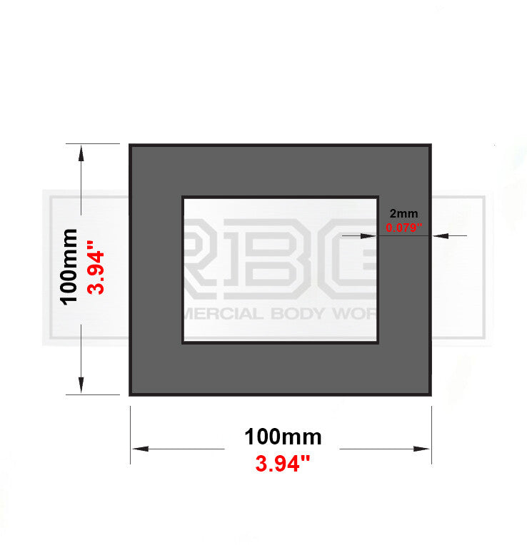 ALUMINIUM RECTANGULAR & SQUARE BOX SECTION Various Sizes Metric Free UK Delivery