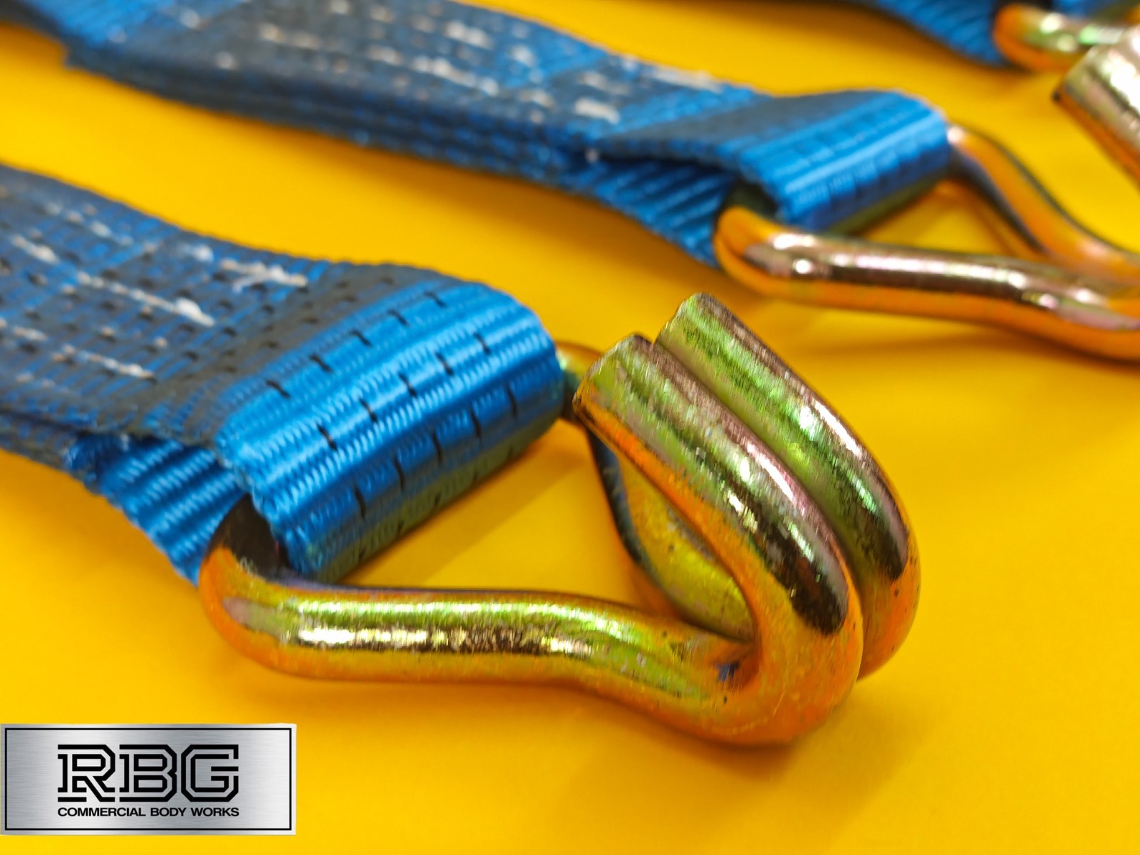 Recovery Ratchet Strap SET 4Pcs 5ton Tie Down Alloy Wheel High-Visibility Blue