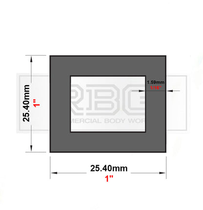 ALUMINIUM SQUARE BOX SECTION Various Sizes In Metric & Inch Free UK Delivery