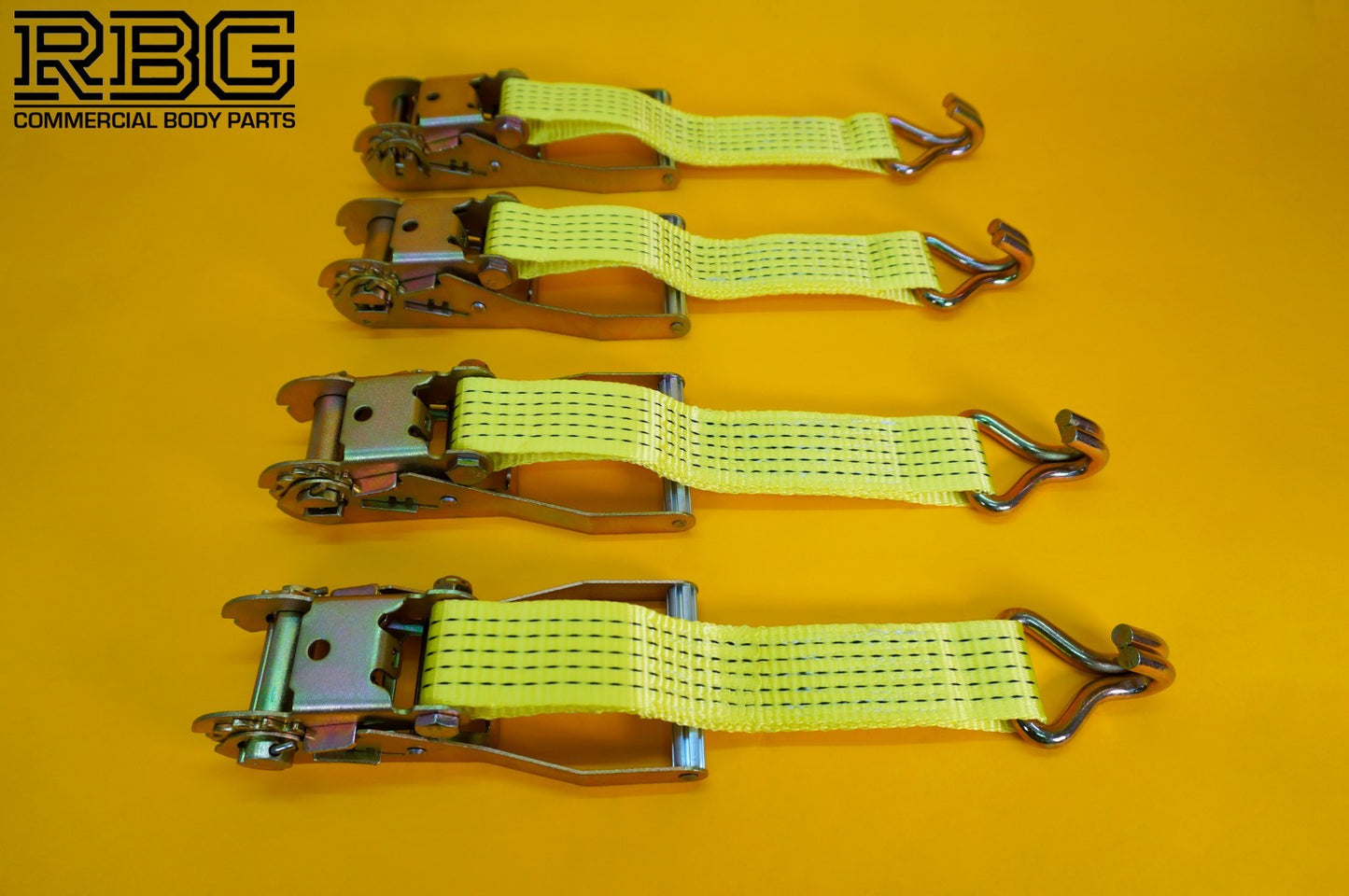 4x Recovery Ratchet Strap 4m x 50mm 5Ton + Winching Assistance Strap 1.5m x 50mm