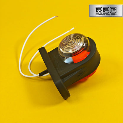 Outline Marker Lamp Red & White Rubber WAS Lighting For Trailer Caravan 12/24V
